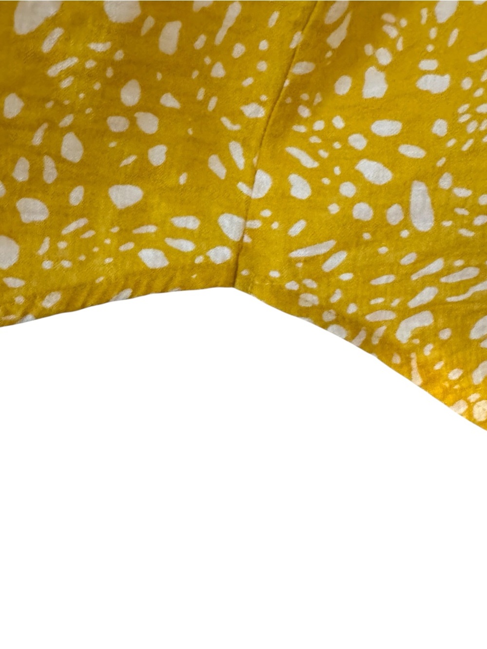 VERA WANG Simply Vera  Yellow White Speckled V-Neck Cap Sleeve Top  MEDIUM    #M - Picture 5 of 9